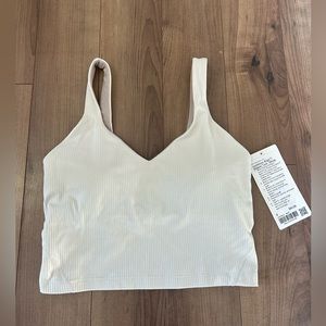 Lululemon align ribbed tank *shine women’s size 6 BNWT